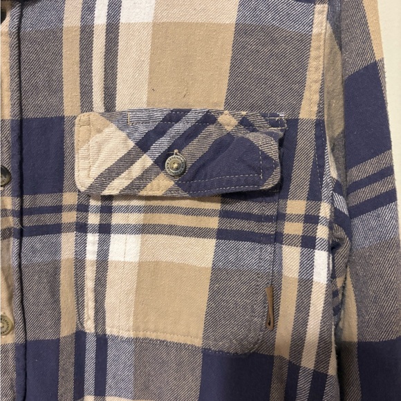 Legendary Whitetails Men's Casual Plaid Shirt - Navy and Beige - Picture 4 of 4